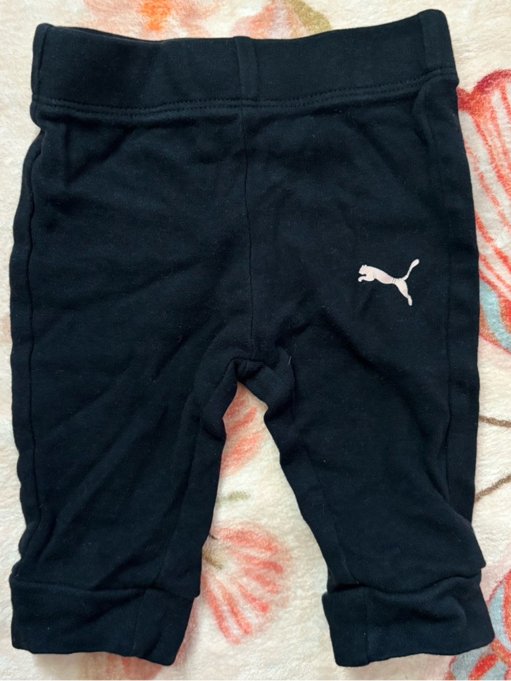 Puma Black Sweatpants with White Puma Logo